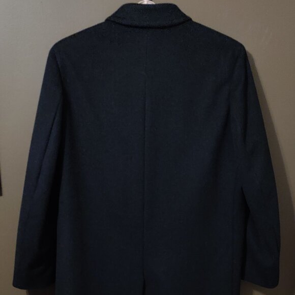 Jos. A. Bank Executive Collection Black 100% Wool Men's Top Coat SIZE 46L - Picture 6 of 11